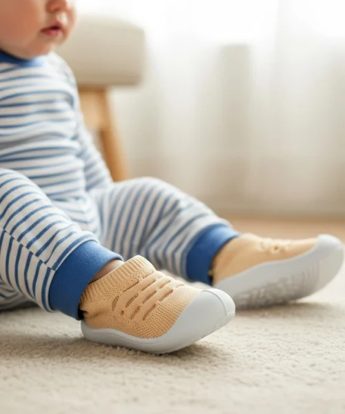 Bebek İlk Adım Ayakkabısı-Sarı Panduf