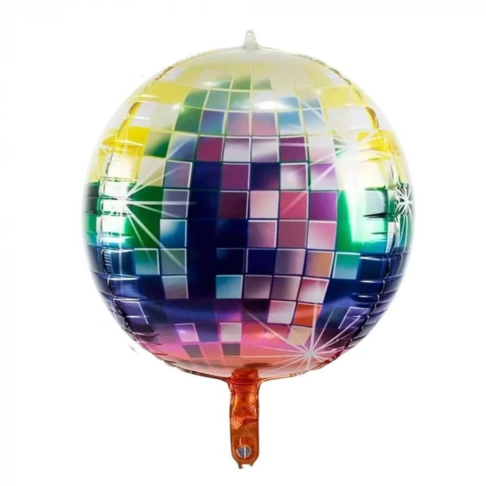 32 Disko Topu Folyo Balon - Çok Renkli