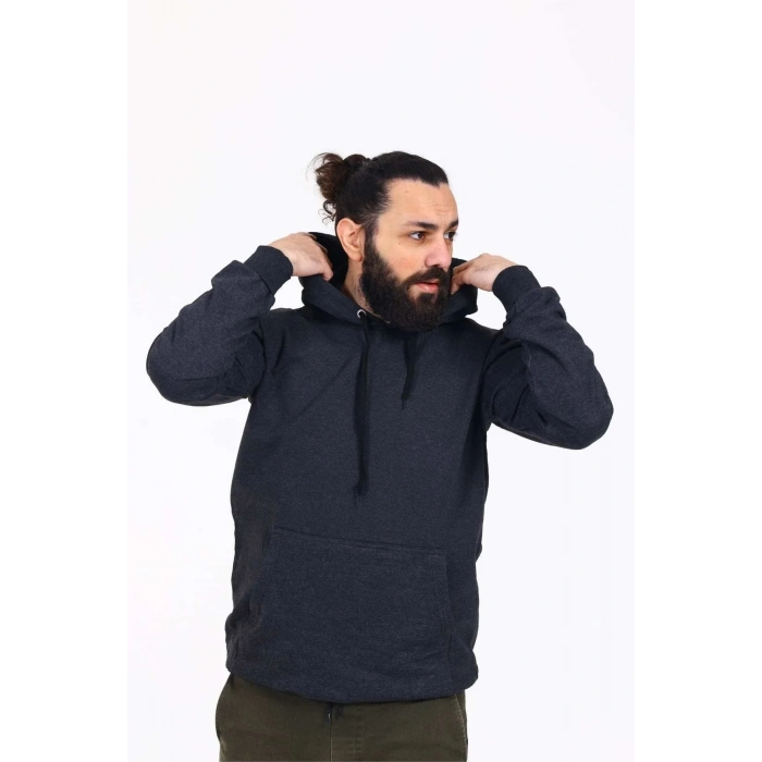 5 Adet Kapüşonlu İçi Polarlı Regular Kalıp Erkek Sweatshirt