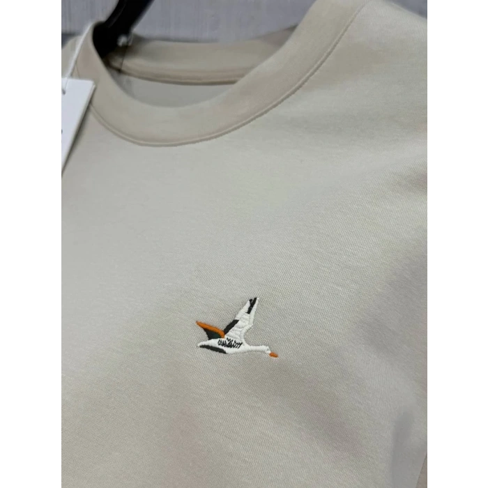 Erkek Bisiklet Yaka Regular Kalıp Logolu Sweatshirt Gri