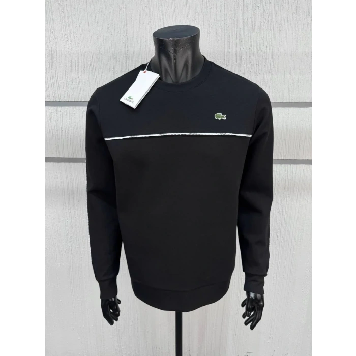 Erkek Classic Fit Bisiklet Yaka Siyah Sweatshirt
