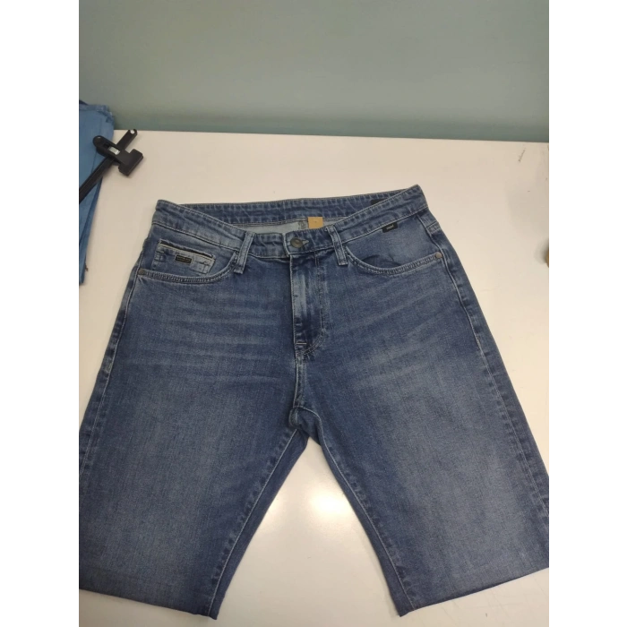 Erkek Hunter Casual Straight Leg Kot Şort - Mavi