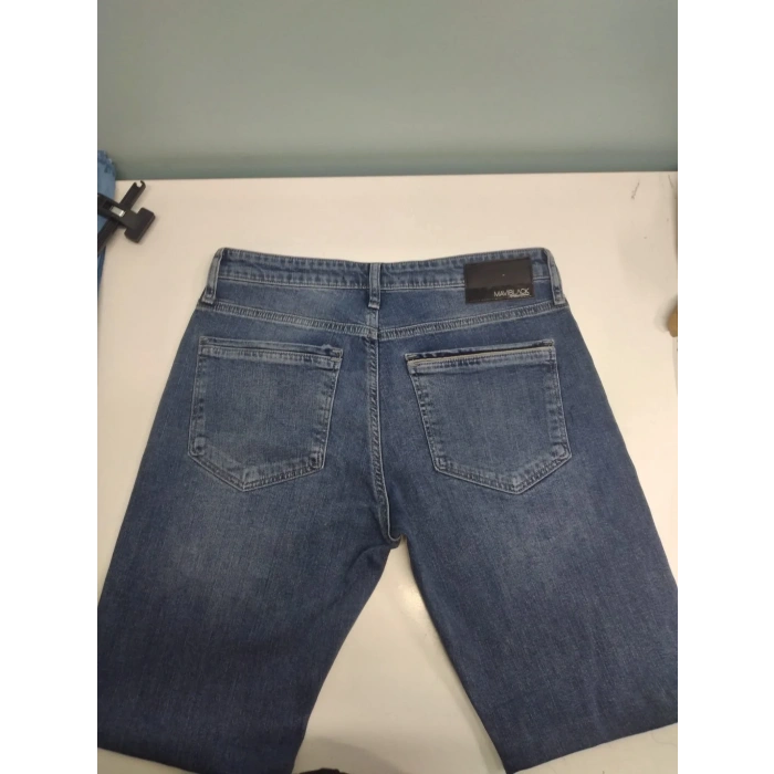 Erkek Hunter Casual Straight Leg Kot Şort - Mavi