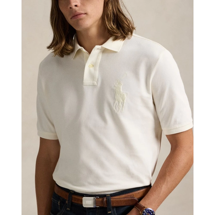 Erkek Klasik Regular Fit Düğmeli Polo Yaka Tişört - Krem