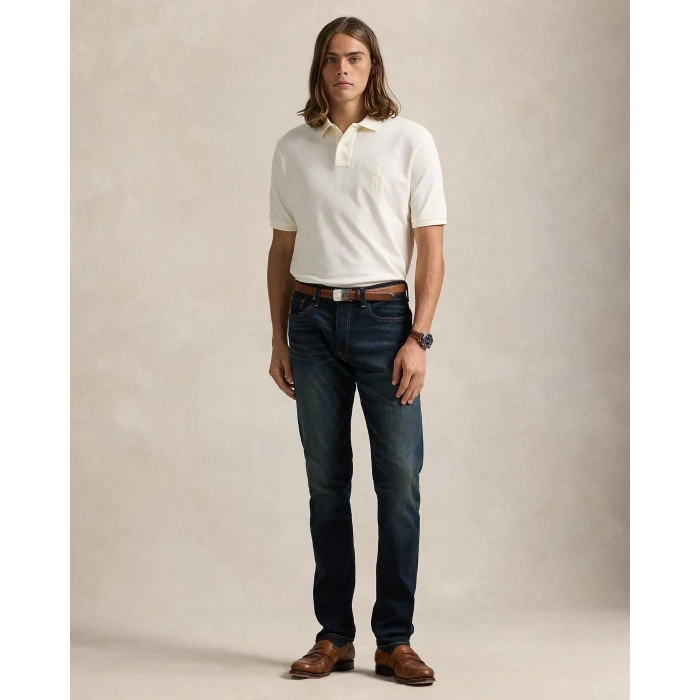 Erkek Klasik Regular Fit Düğmeli Polo Yaka Tişört - Krem