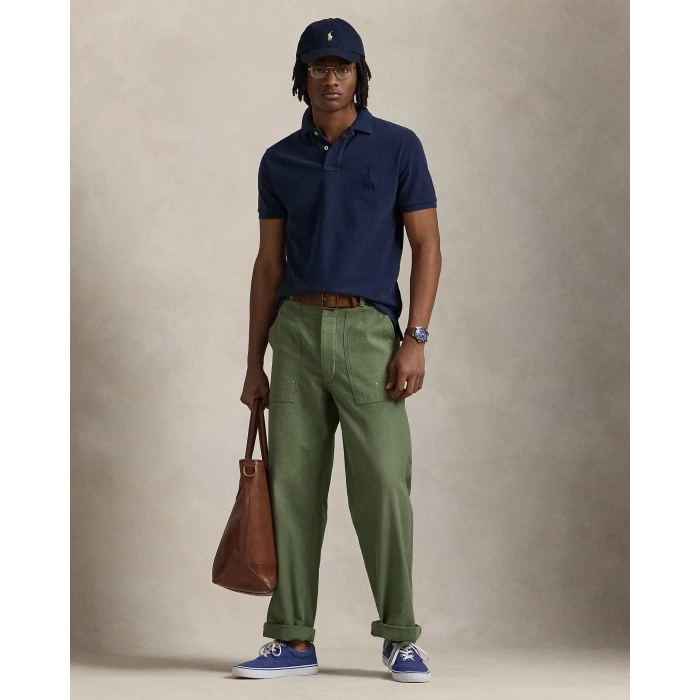 Erkek Klasik Regular Fit Düğmeli Polo Yaka Tişört - Lacivert