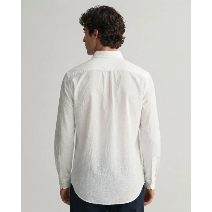 Erkek Müslin Regular Fit Gömlek - Beyaz