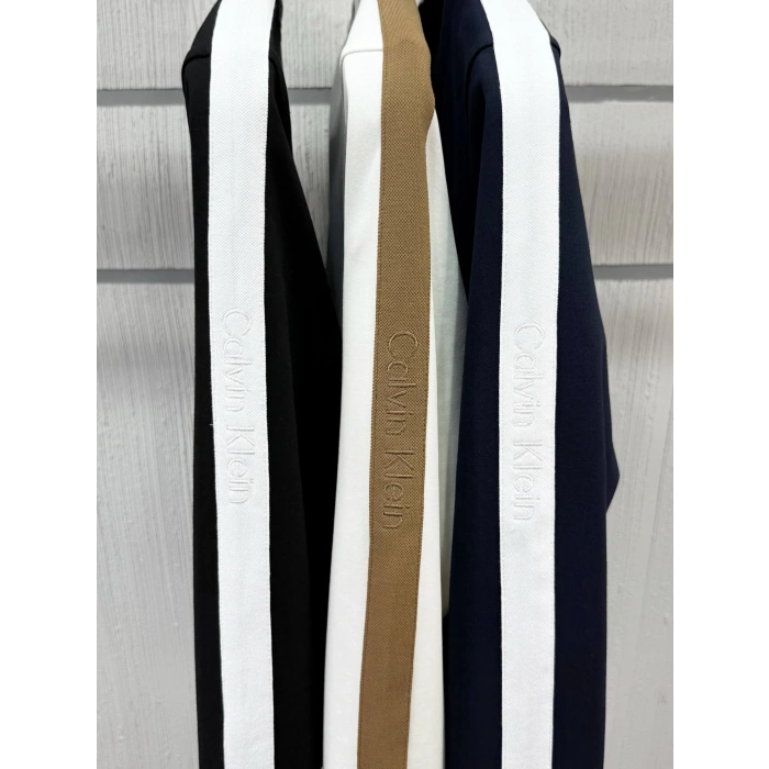 Erkek Regular Fit Armalı Double Face Kumaş Kolları Şeritli Sweatshirt Siyah