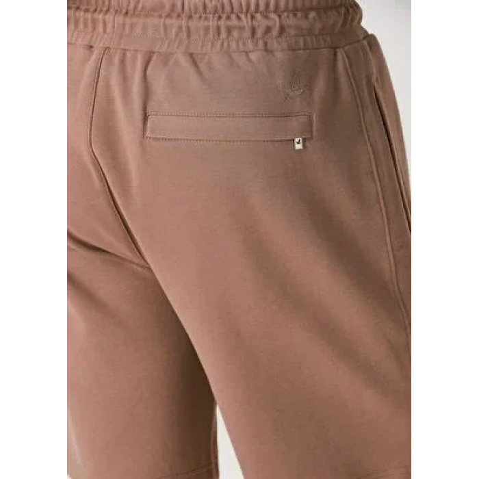 Erkek Regular Fit Bağcıklı Şort Kahverengi