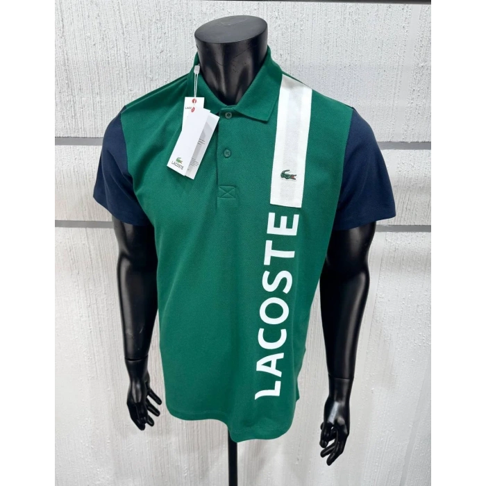 Erkek Regular Fit Baskılı Lacivert Polo Tişört