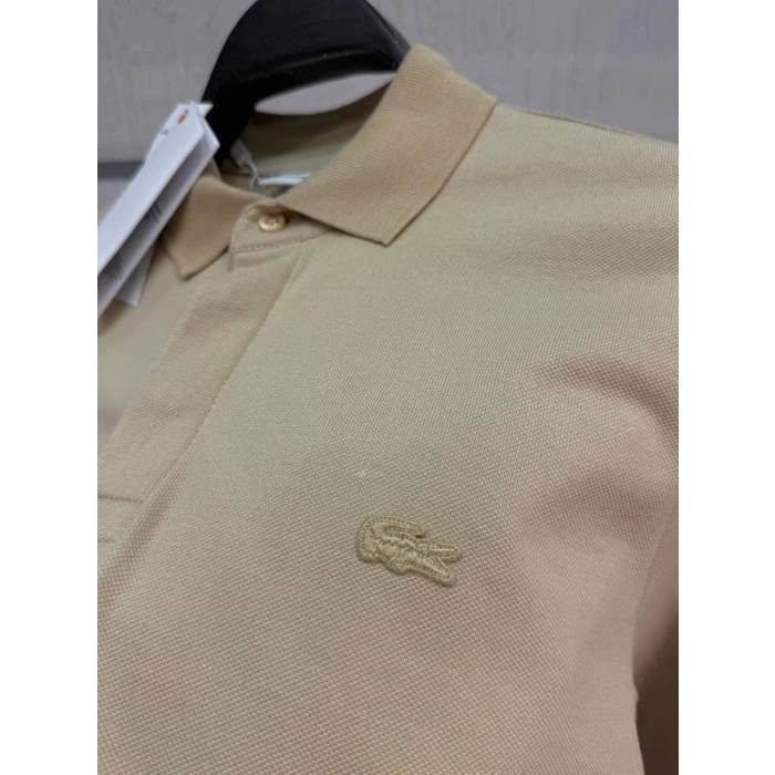 Erkek Regular Fit Uzun Kollu Bej Pike Paris Polo