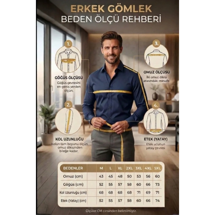 Erkek Regular Fit Yazlık Keten Gömlek Kiremit
