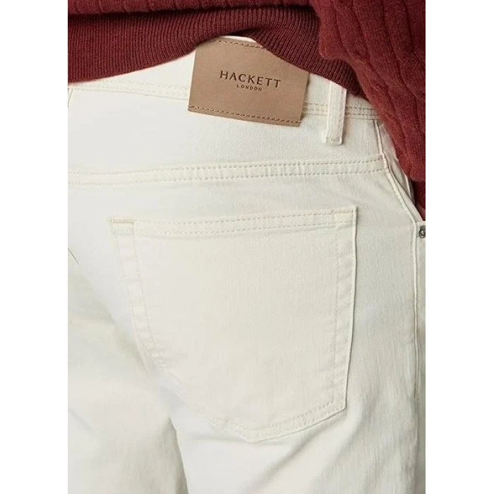 Hackett London Jeans Slim Fit Kot Pantolon - Ecru