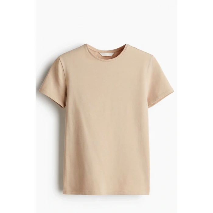 Kadın Bisiklet Yaka Regular Kalıp T-shirt