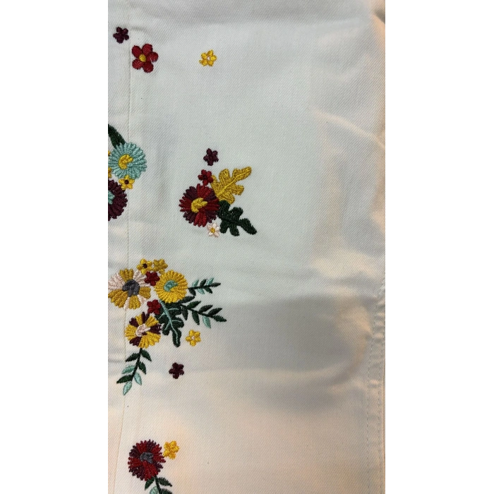 Kadın Desenli Dar Kesim Kot Pantolon
