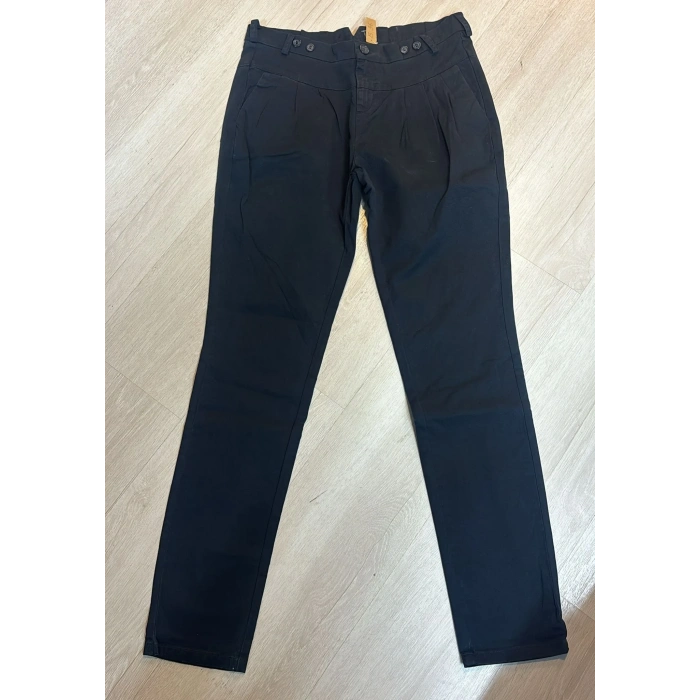 Kadın Kumaş Regular Kalıp Pantolon -Siyah