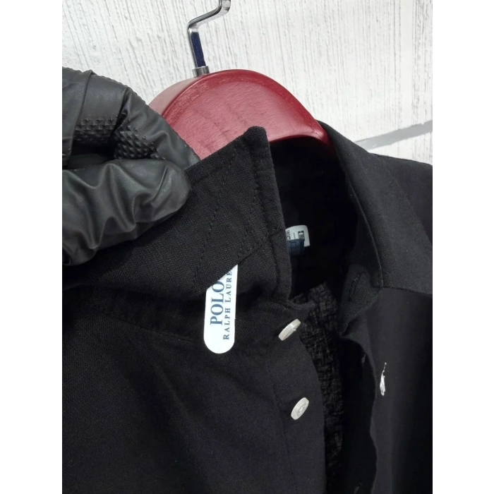 Kadın Premium %100 Linen (Keten) Regular Fit Gömlek - Siyah