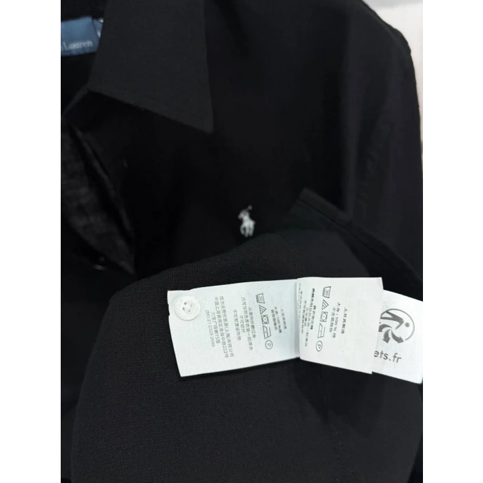 Kadın Premium %100 Linen (Keten) Regular Fit Gömlek - Siyah