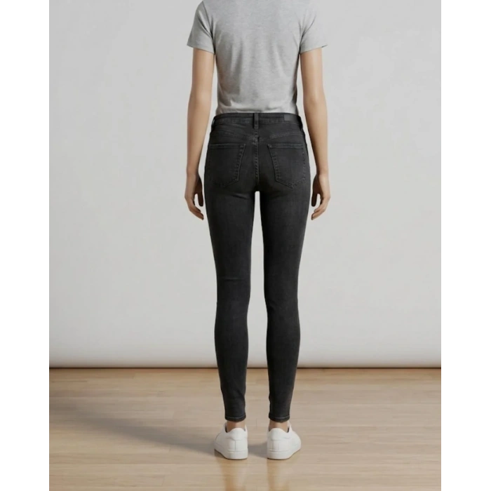 Kadın Slim Fit Pantolon - Siyah