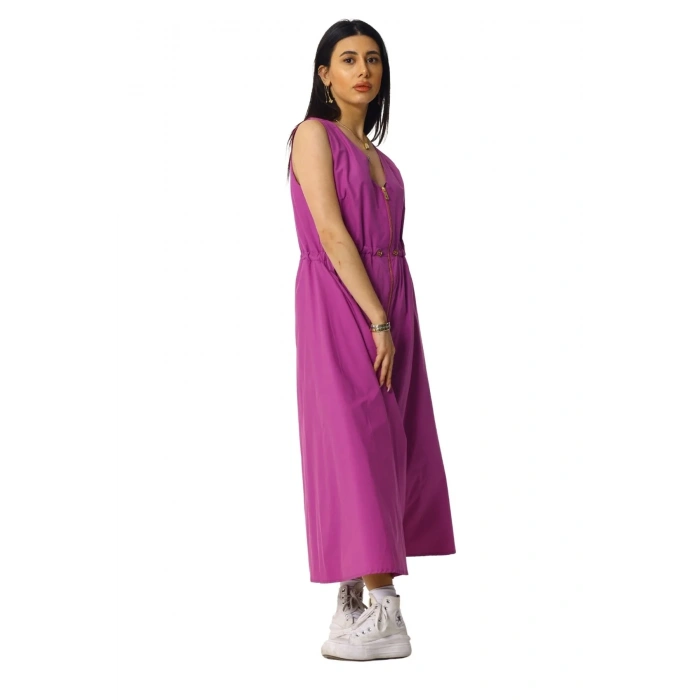 Kadın Violet Midi Gömlek Elbise