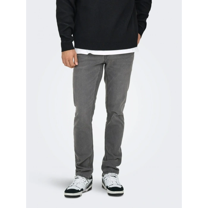Only&Sons Jeans Slim Fit Kot Pantolon - Gri - Onsloom