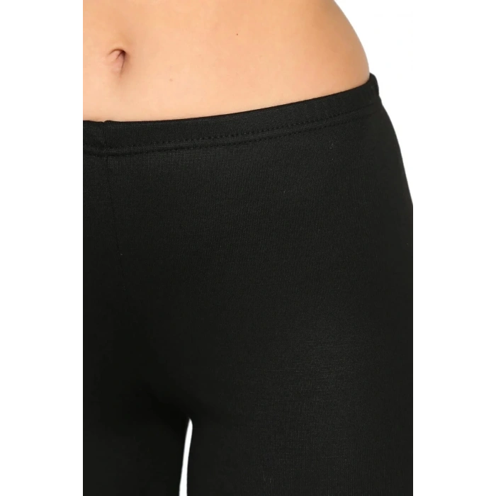 Unisex Şardonlu Termal İçlik Tayt Siyah