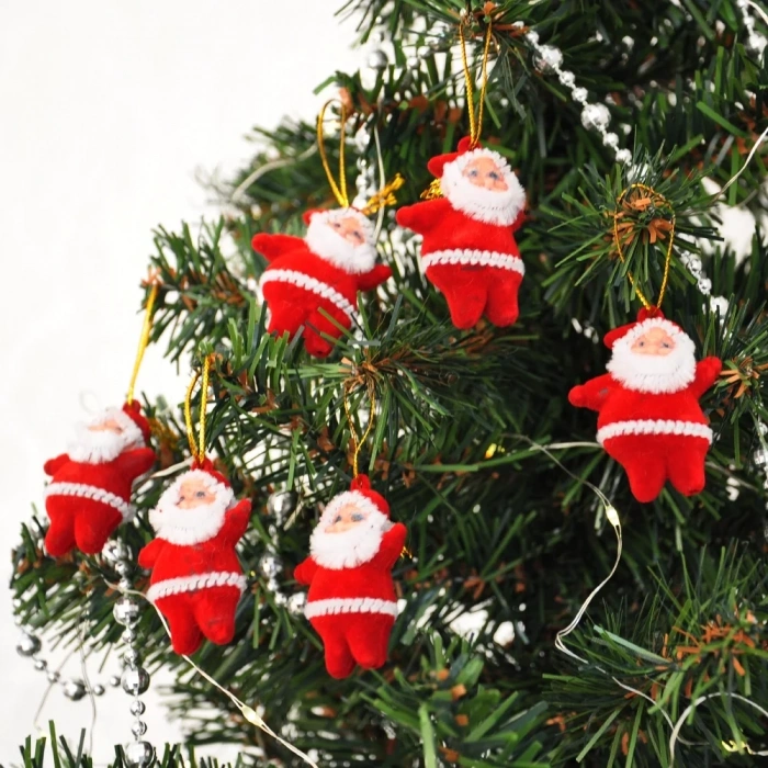 Yılbaşı Ağaç Süsü Noel Baba 6lı