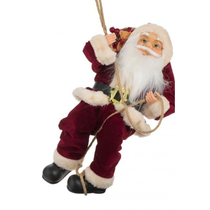 Yılbaşı Asılı Dekoratif Noel Baba Figürü Çuvallı 45cm