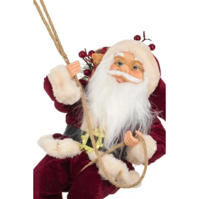 Yılbaşı Asılı Dekoratif Noel Baba Figürü Çuvallı 45cm
