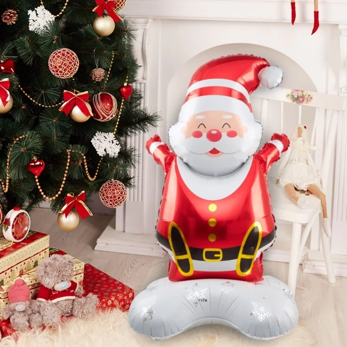Yılbaşı Folyo Balon - Ayaklı Noel Baba