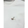 Erkek Bisiklet Yaka Regular Kalıp Logolu Sweatshirt Beyaz