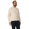 Erkek Bisiklet Yaka Regular Kalıp Logolu Sweatshirt Beyaz