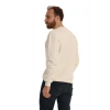Erkek Bisiklet Yaka Regular Kalıp Logolu Sweatshirt Beyaz