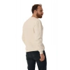 Erkek Bisiklet Yaka Regular Kalıp Logolu Sweatshirt Beyaz