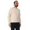 Erkek Bisiklet Yaka Regular Kalıp Logolu Sweatshirt Beyaz
