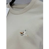 Erkek Bisiklet Yaka Regular Kalıp Logolu Sweatshirt Gri