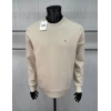 Erkek Bisiklet Yaka Regular Kalıp Logolu Sweatshirt Gri