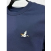 Erkek Bisiklet Yaka Regular Kalıp Logolu Sweatshirt Lacivert