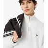 Erkek Classic Fit Yarım Fermuarlı Double Face Beyaz Sweatshirt