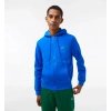 Erkek Fermuarlı Double Face Pike Kapüşonlu Polar Sweatshirt Saks Mavi