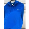 Erkek Fermuarlı Double Face Pike Kapüşonlu Polar Sweatshirt Saks Mavi