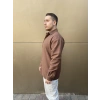 Erkek Premium Kaşe Gömlek - Kahverengi