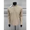 Erkek Regular Fit Uzun Kollu Bej Pike Paris Polo