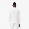 Erkek Regular Fit Uzun Kollu Beyaz Pike Paris Polo
