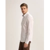 Erkek Regular Fit Yazlık Keten Gömlek Beyaz