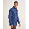 Erkek Regular Fit Yazlık Keten Gömlek Lacivert