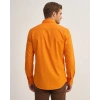 Erkek Regular Fit Yazlık Keten Gömlek Turuncu