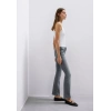 Kadın Mavi Jeans Mid-Rise Slim Bootcut - Gri - Bella
