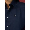 Kadın Premium %100 Linen (Keten) Regular Fit Gömlek - Lacivert