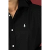 Kadın Premium %100 Linen (Keten) Regular Fit Gömlek - Siyah